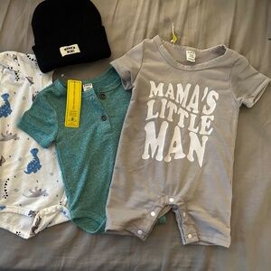 NWT 3-6m Baby Boy Clothes + hat